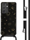 iMoshion Hoesje Geschikt voor Samsung Galaxy S21 Ultra Hoesje Met Koord - iMoshion Siliconen design hoesje met koord - Zwart / Sky Black