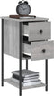 vidaXL - Nachtkastjes - 2 - st - 32x42x70 - cm - bewerkt - hout - grijs - sonoma - eiken