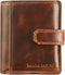 Maverick the original - pasjeshouder - RFID - drukknop - leder - bruin