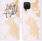 iMoshion Hoesje Geschikt voor Samsung Galaxy A12 Hoesje Met Pasjeshouder - iMoshion Design Softcase Bookcase - Wit / Meerkleurig / Goud / Let's Go Travel White