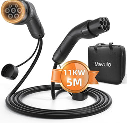 Mavulo Type 2 Charging Cable, Mode 3, 11 kW, 16 A, 5 m, 3 Phases