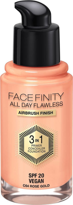 Max Factor Facefinity All Day Flawless Foundation - C64 Rose Gold