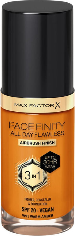 Max Factor Facefinity All Day Flawless Foundation - W91 Warm Amber