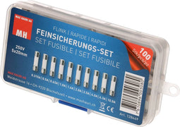 Max Hauri 128449 Buiszekering assortiment (Ø x l) 5 mm x 20 mm Snel -F- Inhoud 100 stuk(s)