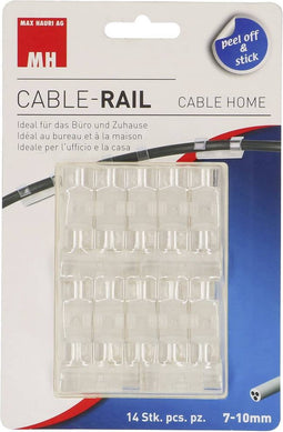 Max Hauri Kabelclip Zelfklevend 164657 Bundel-Ø (bereik) 10 mm (max) Transparant 14 stuk(s)