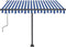 vidaXL - Luifel - vrijstaand - handmatig - uittrekbaar - 300x250 - cm - crèmekleurig
