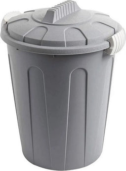 MaxiTon afvalemmer afvalbak met deksel 23 liter polypropyleen grijs
