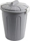 MaxiTon afvalemmer afvalbak met deksel 40 liter polypropyleen grijs