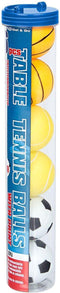 Get & Go Tafeltennisballen - Set van 6 - Naadloos met print - Wit/Oranje/Geel (6 stuks)