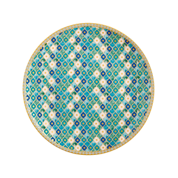 Maxwell & Williams eetborden - Mint kleur met print - 19,5cm