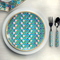 Maxwell & Williams eetborden - Mint kleur met print - 19,5cm