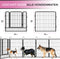 MaxxPet Puppyren - Hondenbench - Hondenren - Hondenkennel met 12 panelen - Staal - Ø 180cm x 60cm - Incl. Drinkbakje