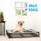 maxxpro Hondenbed op Pootjes - Hondenstretcher tot Max.55 KG - Honden Ligbed 106 x 76 x 17 cm - Goede Ventilatie en Incl. Draagtas - Zwart