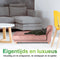 maxxpro Katten- en Hondenbank - Roze - Verhoogd met Houten Poten - Fluweel Materiaal - 90 x 44 x 34 CM - Huisdieren tot 80 KG