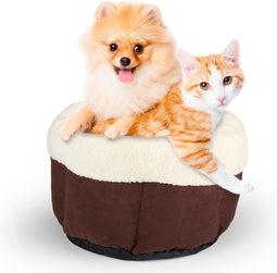 maxxpro Kattenmand - Kleine Hondenmand - Super Zacht - Wasbaar - Bruin/ Wit