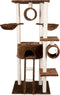 maxxpro Krabpaal - Kattenspeelgoed - 165 CM - Kattenpaal - met Kattenhuis en Kattentunnel - voor Grote en Kleine Kat - Sisal - Bruin