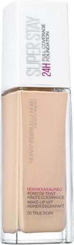 Maybelline Foundation Superstay 30 ml Pompflacon Vloeistof 3 3 TRUE IVORY