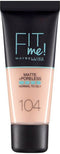 Maybelline New York - Fit Me Matte + Poreless Foundation - 120 Classic Ivory - Medium Dekkende Foundation met Matte Finish voor de Normale tot Vette Huid - 30 ml