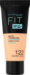 Maybelline New York - Fit Me Matte + Poreless Foundation - 122 Creamy Beige - Medium Dekkende Foundation met Matte Finish voor de Normale tot Vette Huid - 30 ml