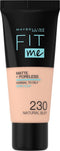 Maybelline New York - Fit Me Matte + Poreless Foundation - 230 Natural Buff - Medium Dekkende Foundation met Matte Finish voor de Normale tot Vette Huid - 30 ml