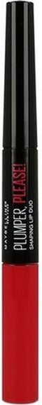 Maybelline Plumper, Please! Shaping Lip Duo - 205 Close Up - Lip Filler - Lip Vergroter - Volle Lippen - Rood - 4 ml