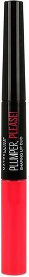 Maybelline Plumper, Please! Shaping Lip Duo - 220 Power Stare - Lip Filler - Lip Vergroter - Volle Lippen - Roze - 4 ml
