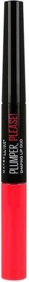 Maybelline Plumper, Please! Shaping Lip Duo - 220 Power Stare - Lip Filler - Lip Vergroter - Volle Lippen - Roze - 4 ml