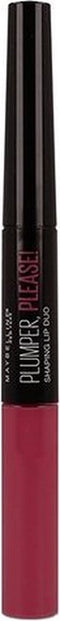 Maybelline Plumper, Please! Shaping Lip Duo - 230 Exclusive - Lip Filler - Lip Vergroter - Volle Lippen - Paars - 4 ml