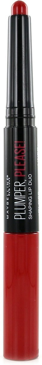 Maybelline Plumper, Please! Shaping Lip Duo - 235 Hot & Spicy - Lip Filler - Lip Vergroter - Volle Lippen - Rood - 4 ml