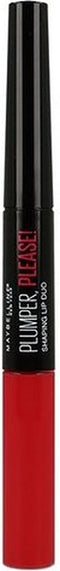 Maybelline Plumper, Please! Shaping Lip Duo - 235 Hot & Spicy - Lip Filler - Lip Vergroter - Volle Lippen - Rood - 4 ml