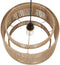 tectake® Plafondlamp Lignea Lux - Hanglamp Boho stijl - Ø46 x 32 cm - Jute lampenkap - 40W - Decoratieve verlichting woonkamer slaapkamer eetkamer