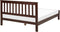 MAYENNE - Tweepersoonsbed - Donkerbruin - 140 x 200 cm - Dennenhout