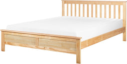 MAYENNE - Tweepersoonsbed - Lichtbruin - 160 x 200 cm - Dennenhout