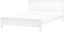 MAYENNE - Tweepersoonsbed - Wit - 140 x 200 cm - Dennenhout