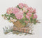 Thea Gouverneur - Borduurpakket met telpatroon - 2047A - Voorgesorteerde DMC Garens - Roze Hortensia - Aida - 44 cm x 39 cm - DIY Kit