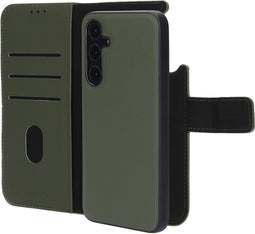 Mobiparts Galaxy A55 - 2 in 1 Wallet Case - Echt leer met uitneembare backcover - Groen