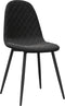 vidaXL - Eetkamerstoelen - 2 - st - fluweel - zwart