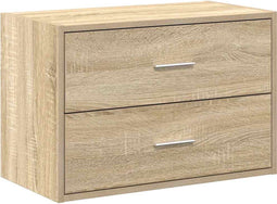 vidaXL - Kast - met - 2 - lades - 60x31x40 - cm - bewerkt - hout - sonoma - eikenkleur