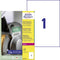 Avery-Zweckform B4775-50 Universele etiketten 210 x 297 mm Polyethyleen folie Wit 50 stuk(s) Permanent hechtend Laser (