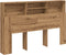 vidaXL - Hoofdbordkast - 180x19x103,5cm - bewerkt - hout - artisanaal - eikenkleur