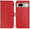 Selencia Google Pixel 8a - Echt Lederen Bookcase - 3 Pashouders - Rood