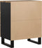 vidaXL - Nachtkastje - 50x33x62 - cm - massief - mangohout - en - bewerkt - hout