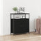 vidaXL - Dressoir - Zwart - Eiken - 70x30x80 - cm - Geengineerd - Hout