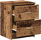 vidaXL - Nachtkastjes - 2 - st - met - 2 - lades - 40x36x50 - cm - oud - houtkleurig
