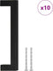 vidaXL - Handvatten - 10 - st - 128 - mm - roestvrij - staal - zwart