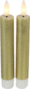 Countryfield Led dinerkaarsen - 2x st- goud -H15cm - afstandsbediening