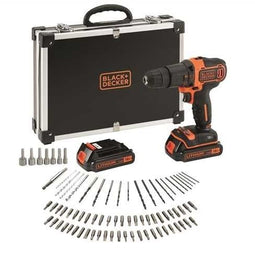 BLACK+DECKER BDCHD18 - Accuschroef-/klopboormachine - 2 accu's 18V 1.5Ah en 80 accessoires (2 stuks)