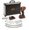 BLACK+DECKER BDCHD18 - Accuschroef-/klopboormachine - 2 accu's 18V 1.5Ah en 80 accessoires (2 stuks)