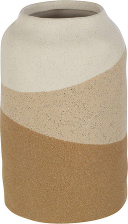 J-Line vaas Cylinder - keramiek - beige/lichtbruin - small