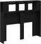 vidaXL - LED - Hoofdbord - Zwart - eiken - MDF, - Spaanplaat - 120 - cm - Opslag